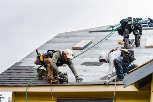 Professional Gutter Installation technician working in Eldorado, IL